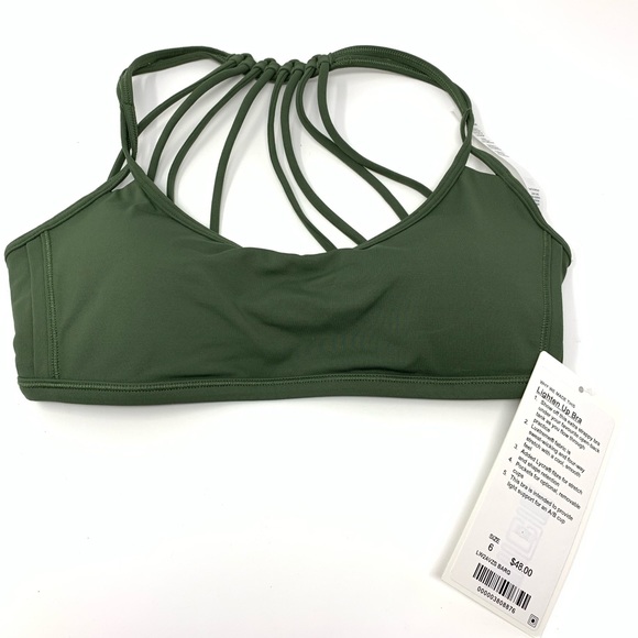 Lululemon lighten up bra Barack green size 6 NWT - Picture 2 of 4